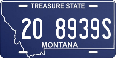 MT license plate 208939S