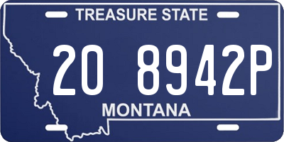 MT license plate 208942P