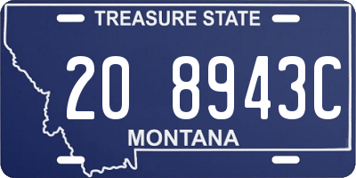 MT license plate 208943C