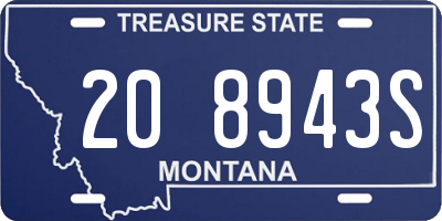 MT license plate 208943S