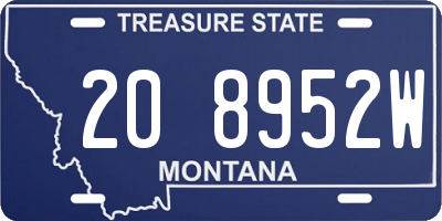 MT license plate 208952W