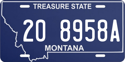 MT license plate 208958A