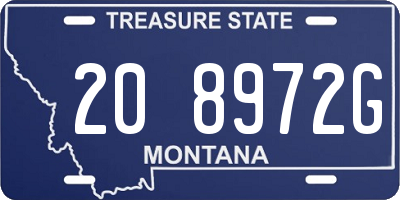 MT license plate 208972G