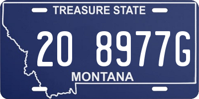 MT license plate 208977G