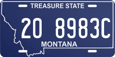 MT license plate 208983C