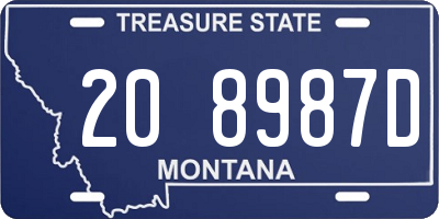 MT license plate 208987D