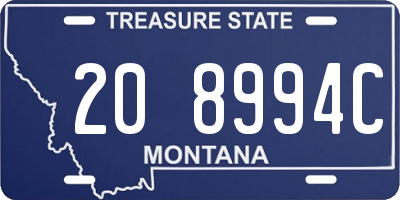 MT license plate 208994C