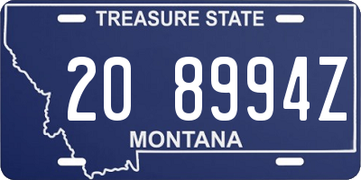 MT license plate 208994Z