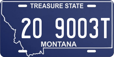 MT license plate 209003T