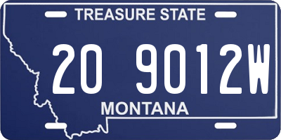 MT license plate 209012W