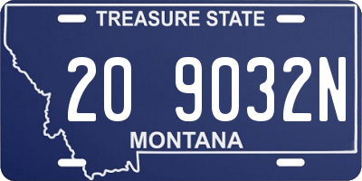 MT license plate 209032N