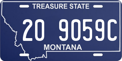 MT license plate 209059C