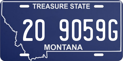 MT license plate 209059G