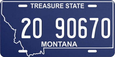 MT license plate 209067O