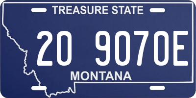 MT license plate 209070E