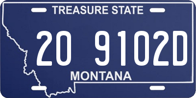 MT license plate 209102D