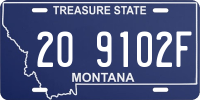 MT license plate 209102F