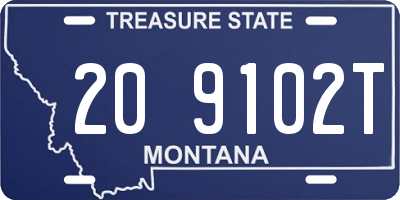 MT license plate 209102T
