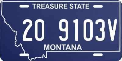 MT license plate 209103V