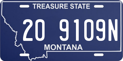 MT license plate 209109N