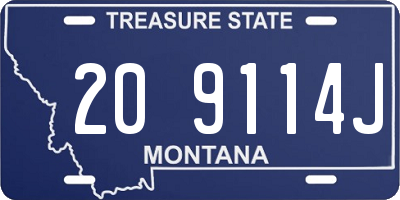 MT license plate 209114J
