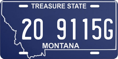 MT license plate 209115G