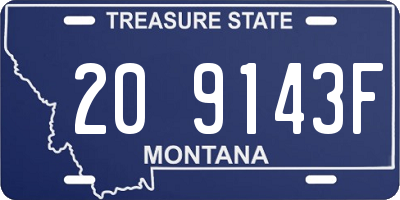 MT license plate 209143F