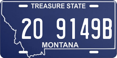 MT license plate 209149B