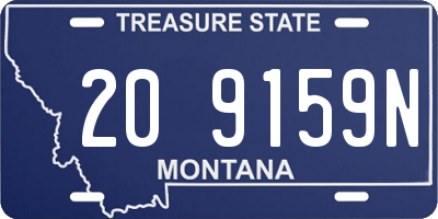 MT license plate 209159N