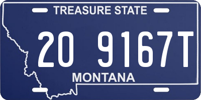 MT license plate 209167T