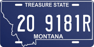 MT license plate 209181R
