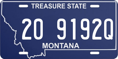 MT license plate 209192Q