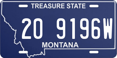 MT license plate 209196W