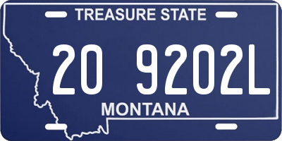 MT license plate 209202L