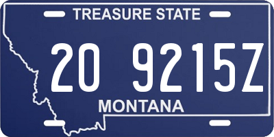 MT license plate 209215Z