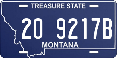 MT license plate 209217B
