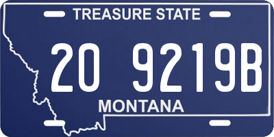 MT license plate 209219B