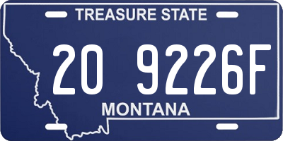 MT license plate 209226F