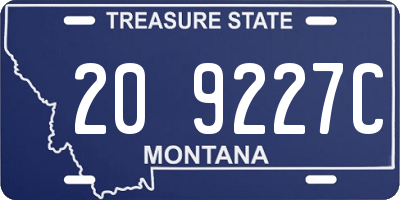 MT license plate 209227C