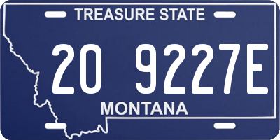 MT license plate 209227E