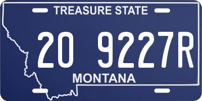 MT license plate 209227R