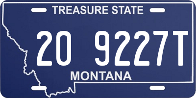 MT license plate 209227T