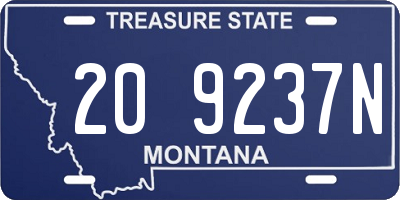MT license plate 209237N
