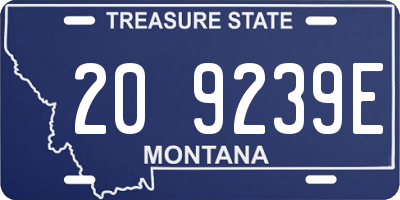 MT license plate 209239E