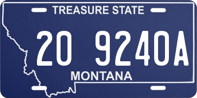 MT license plate 209240A