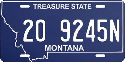 MT license plate 209245N
