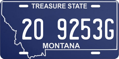 MT license plate 209253G