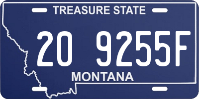 MT license plate 209255F