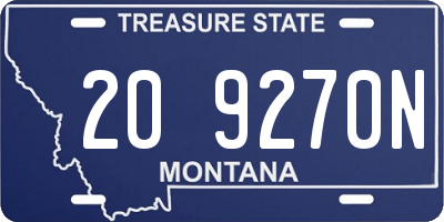 MT license plate 209270N