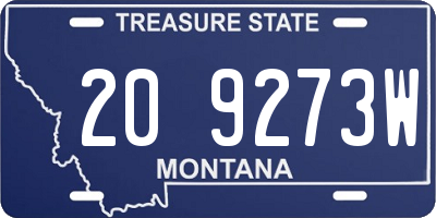 MT license plate 209273W
